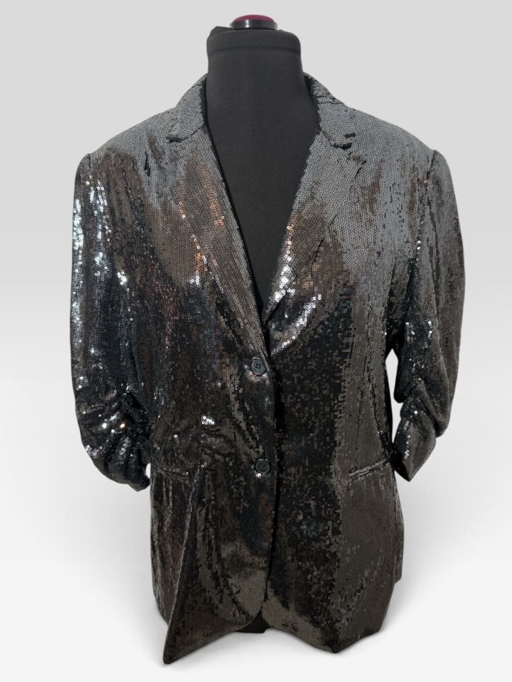 Calvin Klein Black Sequin Blazer Jacket